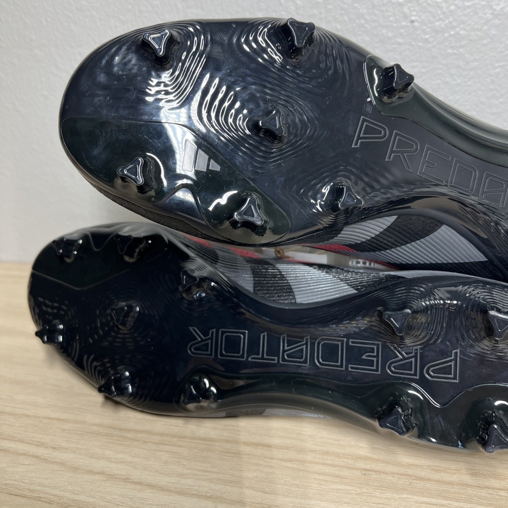Adidas Men's Predator League Soccer Cleats‎ Size 11.5 Black Red FG/MG ID1328 New - Picture 7 of 7